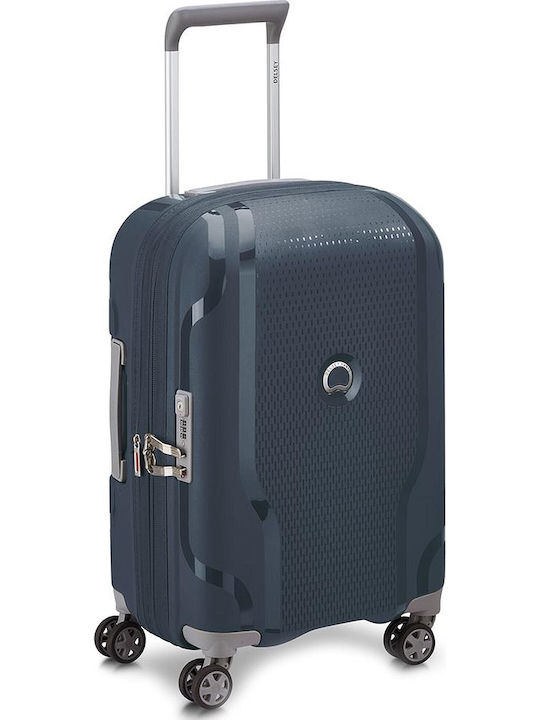 Delsey Clavel Cabin Travel Suitcase Hard Blue with 4 Wheels Height 55cm 384580102