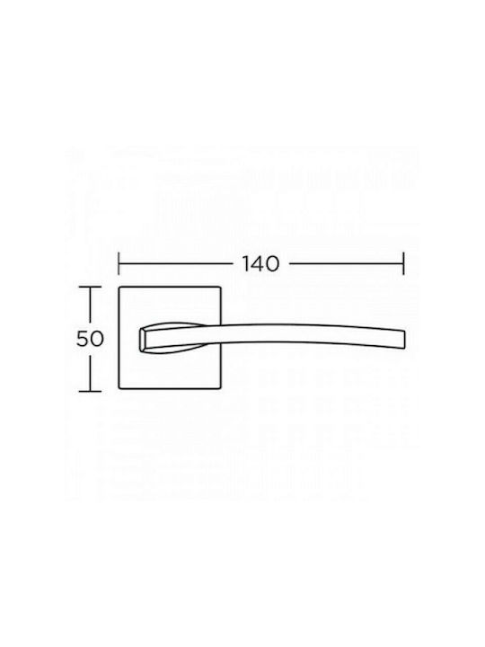 Convex Lever Middle Door with Rosette 925 Pair with Rosette Bronze