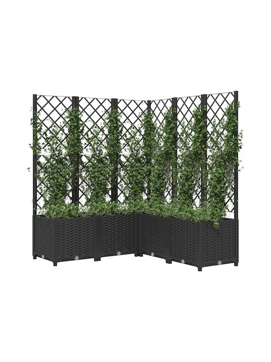 vidaXL Planter Box Plastic Black 120x120x136cm.
