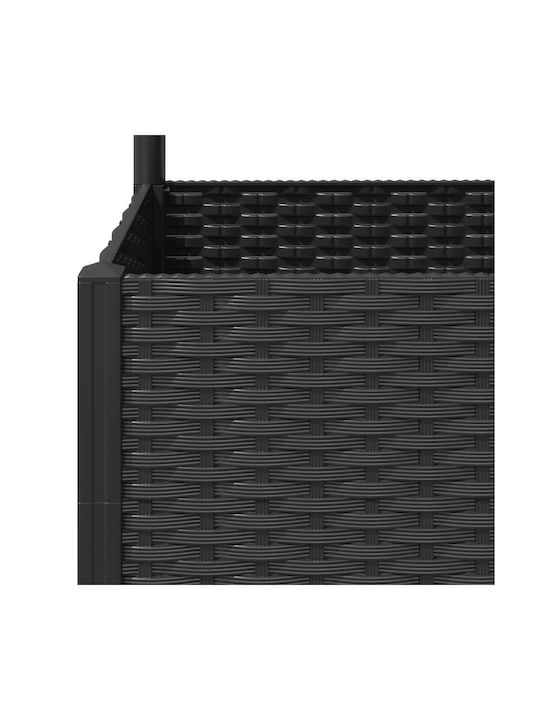 vidaXL Planter Box Plastic Black 120x120x136cm.