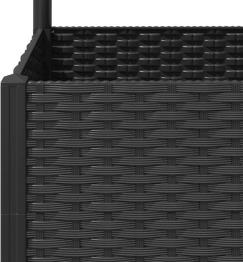vidaXL Planter Box Plastic Black 120x120x136cm.