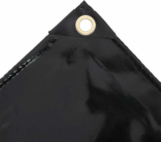 vidaXL Водоустойчив Брезент 650гр/кв.м 6x8м. Тежък товар Черен