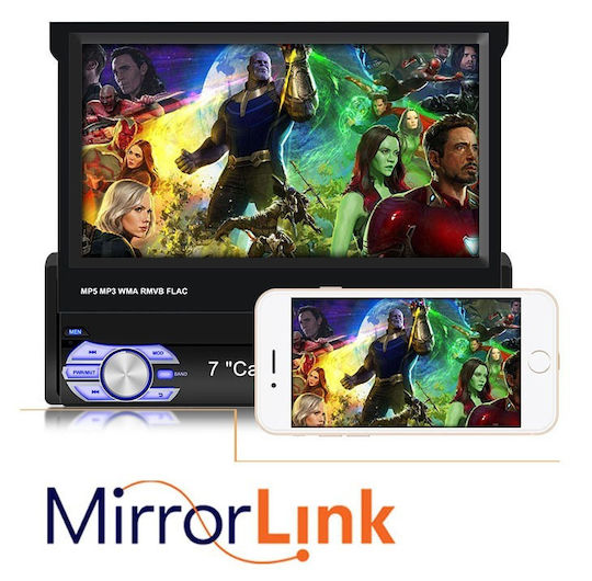 Auto-Audiosystem 2DIN (Bluetooth/USB/AUX/WiFi/GPS/Apple-Carplay/Android-Auto) mit Touchscreen 7"