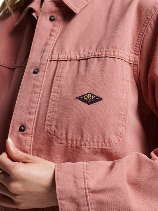 Vintage Chore Γυναικείο Ροζ Overshirt