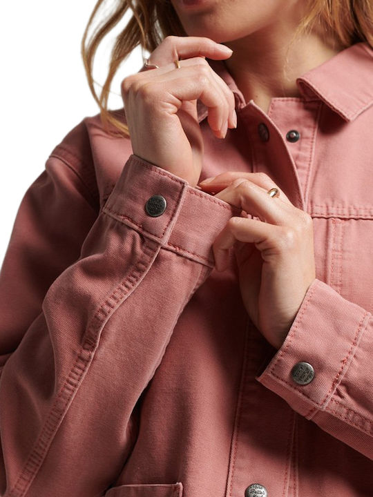 Vintage Chore Γυναικείο Ροζ Overshirt