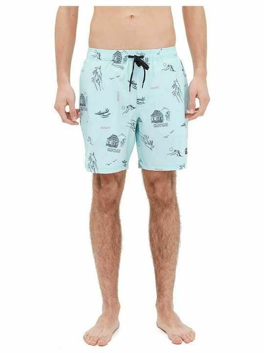 Volley Men's Swimwear Shorts Turquoise with Patterns
