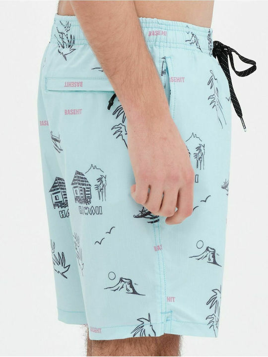 Volley Men's Swimwear Shorts Turquoise with Patterns