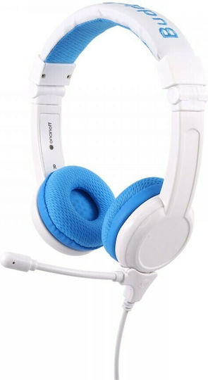 BuddyPhones School+ На ушите Мултимедийни слушалки с микрофон и връзка 3,5 мм жак в Син цвят
