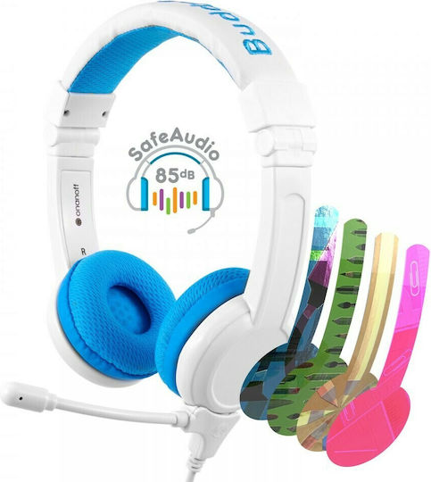 BuddyPhones School+ На ушите Мултимедийни слушалки с микрофон и връзка 3,5 мм жак в Син цвят