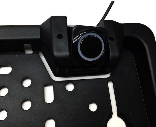 Car Parking System License Plate Frame with Camera Buzzer and 2 Sensors in Black Color