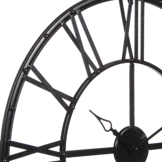 Atmosphera Silent Antique Wall Clock Metallic Black Ø70cm