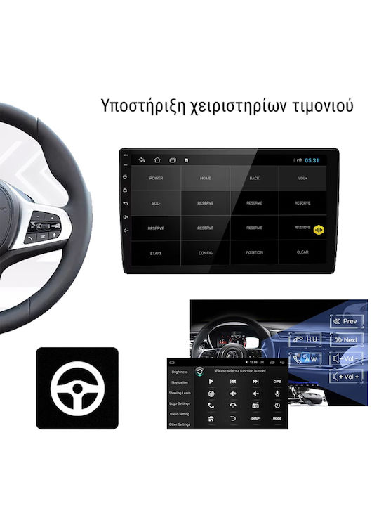 Kirosiwa Ηχοσύστημα Αυτοκινήτου για Mitsubishi Lancer 2008+ (Bluetooth/USB/AUX/WiFi/GPS/Apple-Carplay/Android-Auto) με Οθόνη Αφής 10"