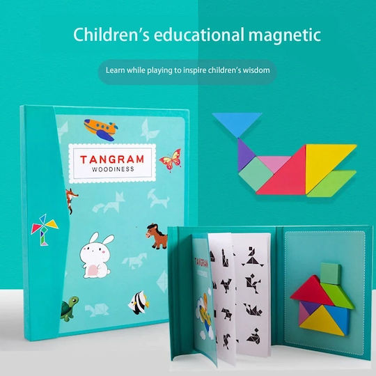 Iso Trade Магнитна Играчка За Строене Tangram За Деца Над 3 Години
