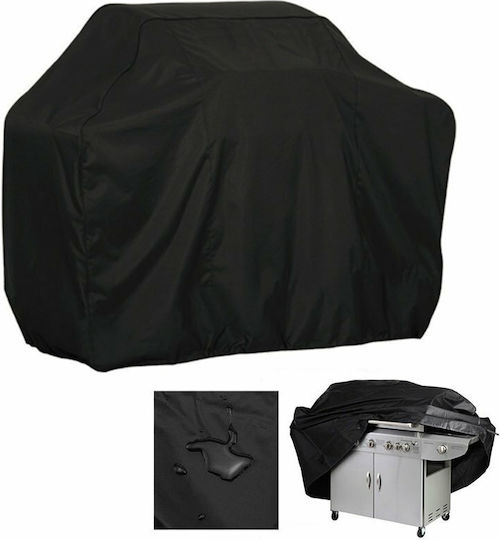 Hurtel Grill Cover Black from Oxford with UV Protection 170cmx61cmx117cmcm