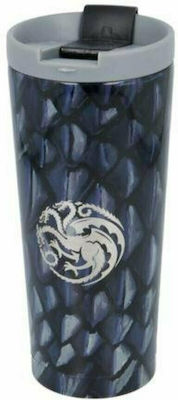 Stor Game Thrones Κούπα Μεταλλική με Καπάκι Μαύρη 425ml