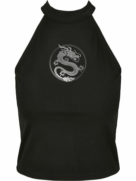 Bluza Damă De Vară Din Bumbac Fără Mâneci Neagră