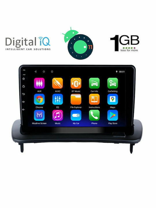 Digital IQ Auto-Audiosystem für Volvo C30 / S40 2006 - 2013 (Bluetooth/USB/AUX/WiFi/GPS/Apple-Carplay/Android-Auto) mit Touchscreen 9"
