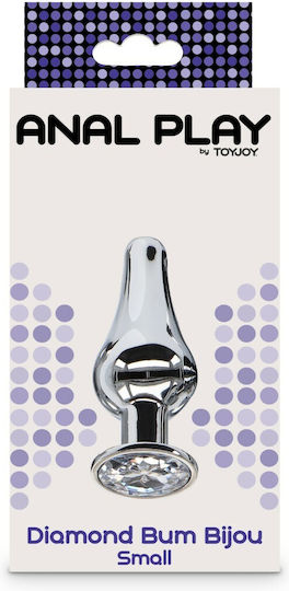 ToyJoy Diamond Bum Bijou Πρωκτική Σφήνα Small Ασημί 9cm