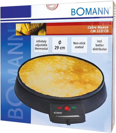 Bomann CM 2221 CB Κρεπιέρα 29cm Μαύρη 900W