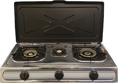 Proton SS04 Liquid Gas Countertop Triple Burner Inox