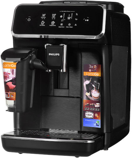 Philips Series 2200 Automatische Espressomaschine 1500W Druck 15bar für Cappuccino mit Mahlwerk Schwarz