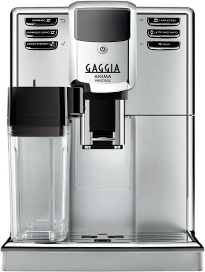 Gaggia Anima Prestige Automatic Espresso Coffee Machine 1850W Pressure 15bar for Cappuccino with Grinder Silver R18762/01
