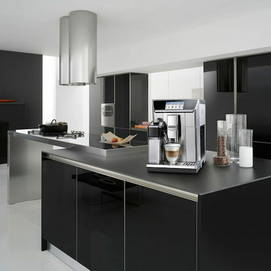 De'Longhi ECAM 656.75.MS Automatic Espresso Coffee Machine 1450W Pressure 15bar for Cappuccino with Grinder Silver