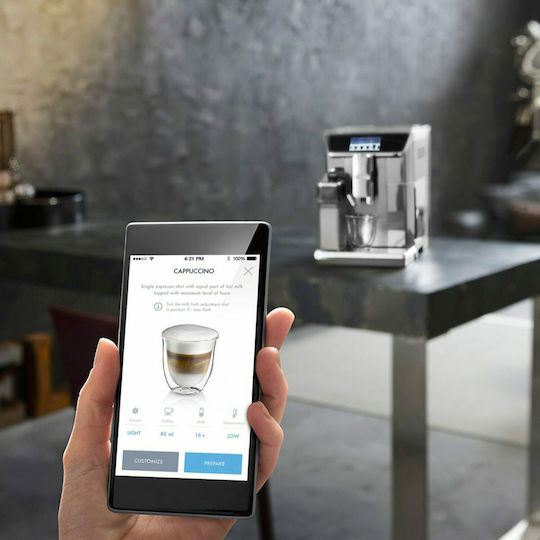 De'Longhi ECAM 656.75.MS Automatic Espresso Coffee Machine 1450W Pressure 15bar for Cappuccino with Grinder Silver