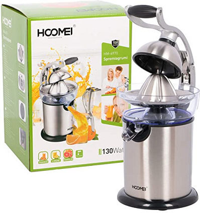 Hoomei Ηλεκτρικός Στίφτης 130W με Χωρητικότητα 350ml Inox
