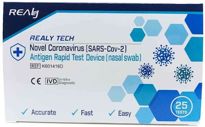 Realy Novel Coronavirus SARS-Cov-2 Antigen Rapid Test with Nasal Sample 20pcs