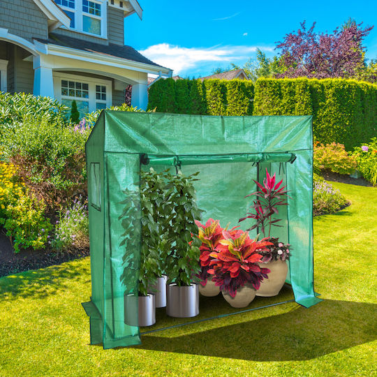Herzberg HG-8089 Seră Casa cu Cadru Metalic 1.5x1x1.5m