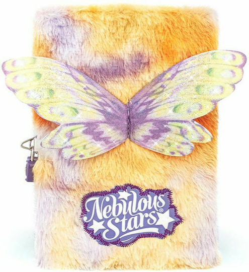 Nebulous Stars Notebook with Padlock Purple