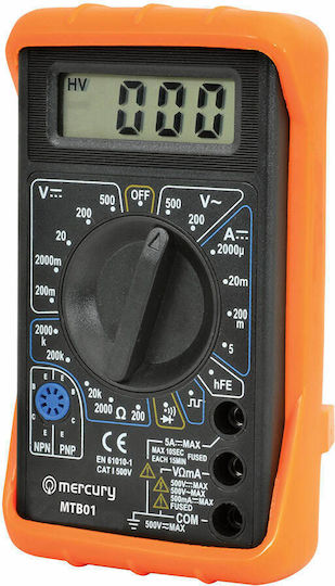Mercury MTB01 Ψηφιακό Πολύμετρο με Μέτρηση AC / DC / Αντίστασης