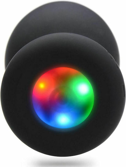 Booty Sparks Silicone Light Up Πρωκτική Σφήνα Large Μαύρη