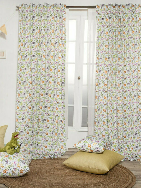 Teoran Kids Decorative Pillow Case Dino White 50x30cm