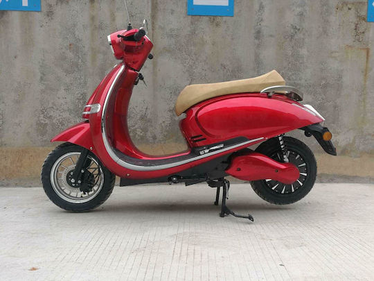E-Fun Pusa Scooter Electric Putere 5000W cu Viteză Maximă 90km/h Autonomie 100km Bej Culoare