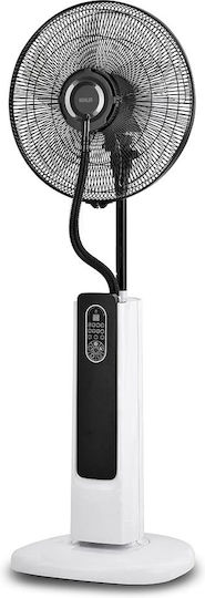 Muhler Ανεμιστήρας Υδρονέφωσης 75W Διαμέτρου 40.64cm με Τηλεχειριστήριο Λευκός