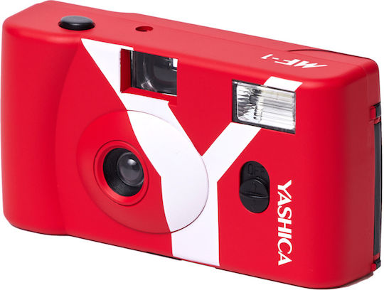 Yashica MF1 Set Фотоапарат Филм Червено