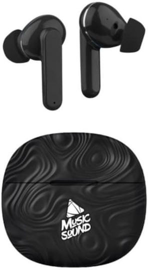 Cellular Line Music Sound In-ear Bluetooth Handsfree Ακουστικά με Θήκη Φόρτισης Fantasy Coal