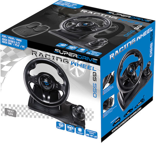 Subsonic GS550 Волан с Ръчка за Скорости и Педали за PC / PS4 / XBOX One / Xbox Series X/S с 270° Градуса на Въртене