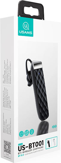 Usams BT1 Earbud Bluetooth хендсфри Слушалка Черен