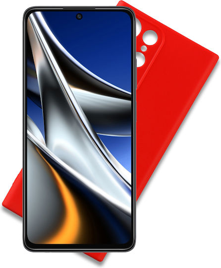 Volte-Tel Camera Guard Задна корица Силикон Червен (Poco X4 Pro 5G)