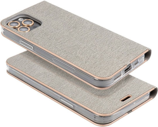 Forcell Luna Book Δερματίνης Ασημί (Redmi 9T)