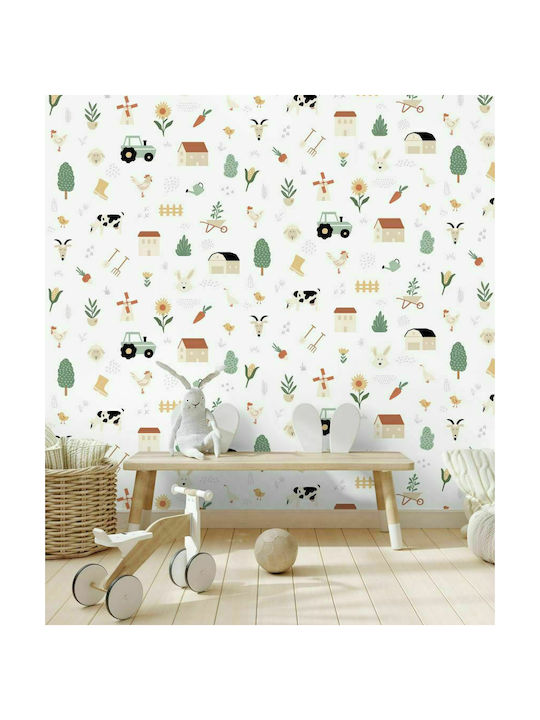 Ugepa Kids Wallpaper Vinyl Coated Farm L53xH1000εκ.