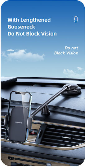 Usams US-ZJ065 Car Mobile Mount with Adjustable Hooks Black