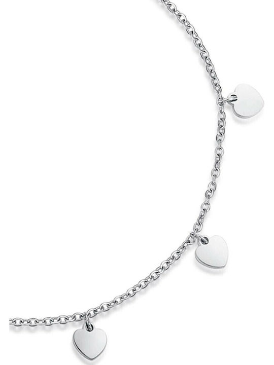 Luca Barra Stahl Fußarmband 25cm
