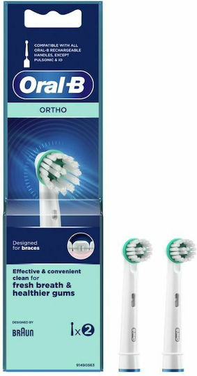 Oral-B Ortho Rezerve Capete Periuță Dinți Electrică 2 Bucăți
