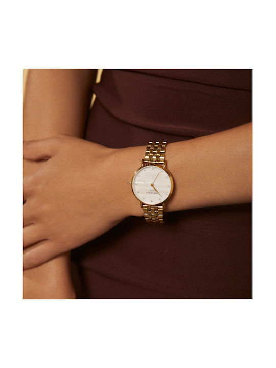 Rosefield Upper East Watch with Gold Metal Bracelet