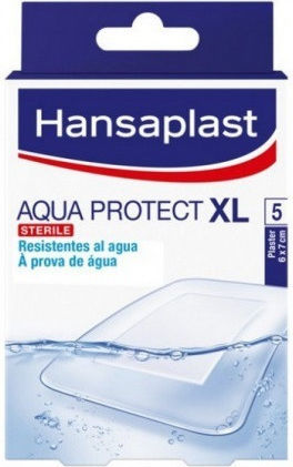 Hansaplast Aqua Protect Waterproof & Sterilized Plasters XL 7x6cm 5pcs