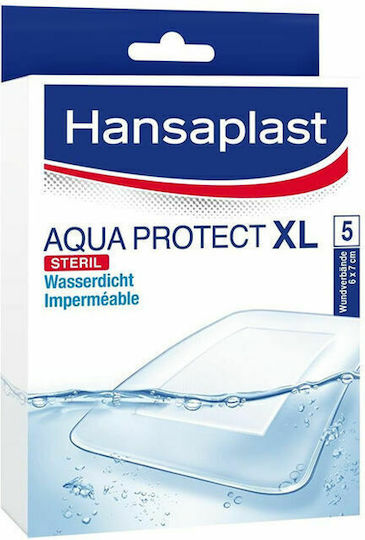 Hansaplast Aqua Protect Waterproof & Sterilized Plasters XL 7x6cm 5pcs